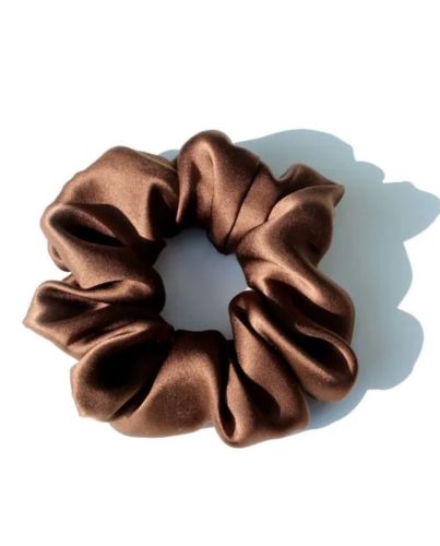 Beldura Seiden Scrunchie Coffee