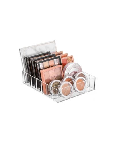 Das Beauty Aufbewahrungselement ist die perfekte Ergänzung für die Schminkecke. Hier finden kleinere bis mittlere Paletten schön Platz und man behält auch jederzeit den Überblick über die Make-Up Sammlung, dank dem transparenten Acryl.