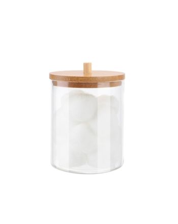 Praktisch und hübsch! Der Wattestäbchen Organizer bringt im Nu Ordnung ins Bad. Dank dem Design sind die Wattestäbchen immer zur Hand und durch einen Bambus Deckel geschützt.