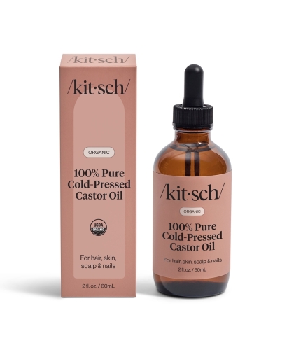 Kitsch 100 % Reines Rizinusöl 2 oz – Kaltgepresst, USDA Organic