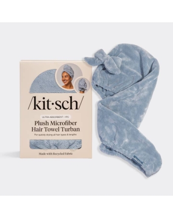 KITSCH Mikrofaser Haar-Turban Hellblau