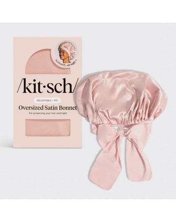 KITSCH Satin Schlafhaube Bonnet Rosa Oversized