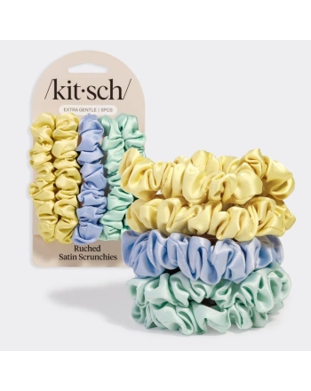 KITSCH Satin Scrunchie – Multi-Color Sommer 5-Set