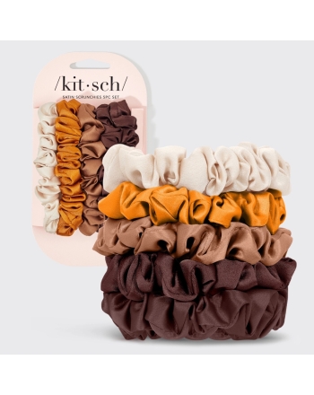 Kitsch Satin Haargummis Set für feines Haar – 5er Pack Sedona