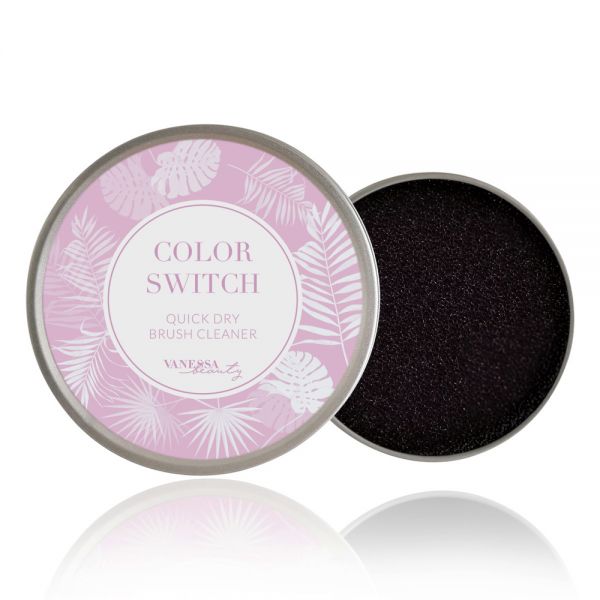 Der Vanessa Beauty Dry Brush Color Switch Sponge ist ein trockener Make-Up Pinsel-Reinigungsschwamm, der im Nu Puderpigmente von Make-Up Borsten entfernt, so dass zwischen Farbtönen innert wenigen Sekunden.