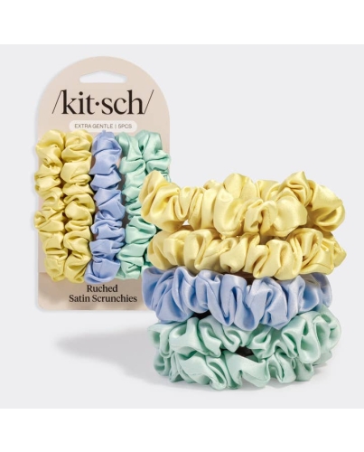 KITSCH Satin Scrunchie – Multi-Color Sommer 5-Set